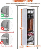 Hanging Shoe Organizer for Closet, 8 Tier Extra Wide Closet Shoe Organizer | Adjustable Shelf Height for Boots and Shoes, Heavy Duty Hanging Shoe Rack for Closet Rod, Space-Saving Shoe Storage Organizer - Image 4