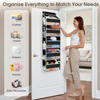 1Pack Over The Door Organizer Large Capacity Hanging Storage Room Organizer | 40 lb Capacity, Ultra-Sturdy, Foldable, Mesh Design with Clear Window, Space-Saving Organizer for Pantry, Nursery & Closet - Image 6