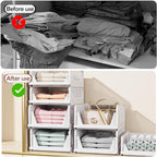 CTSNSLH 5 Pack Closet Organizers Stackable Storage Box - Image 4