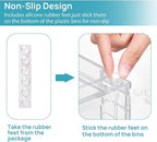 Vtopmart Clear Stackable Storage Drawers, 4 Pack Kitchen Cabinet Set - Image 5