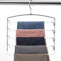 Pants Hangers Space Saving 3 Pack 5 Layer Swing Arm Hanger White by Feerahozer