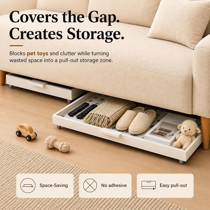 Fokyfok Under Bed Drawers,Under Bed Storage,Under Couch Drawer,1PC - Image 5