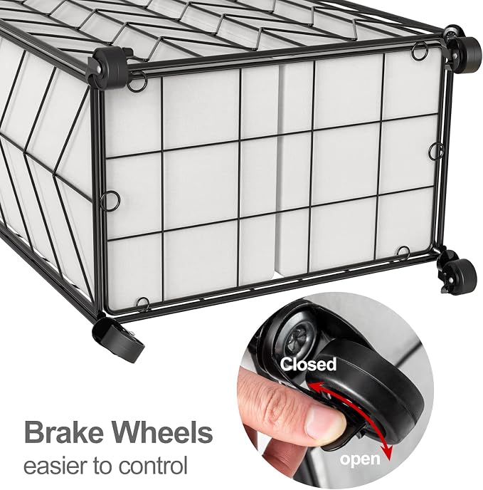 WOWLIVE Double Laundry Hamper with Lid, Rolling Laundry Basket with Wheels - Image 7