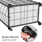 WOWLIVE Double Laundry Hamper with Lid, Rolling Laundry Basket with Wheels - Image 7
