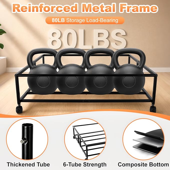 100L Extra Large Under Bed Storage with Wheels, 9.5" Extra Tall Storage Box - Image 4