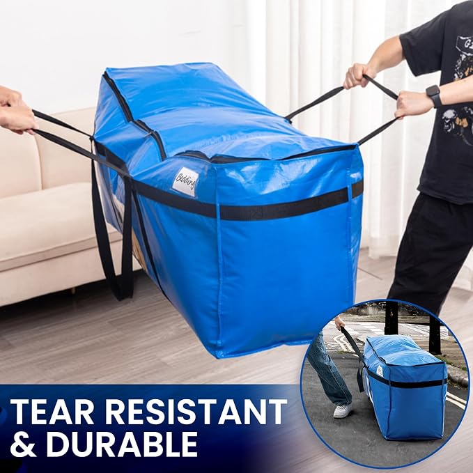 TAILI 1 Pack 69 Gallon Extra Large Storage Bags with Visible Window,Blue - Image 6
