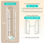 ELETIUO Wall-Mounted Scale Holder with Adhesive &Screws -Fits Most Digital Scales (Up to 1.2"/30mm Thick),Anti-Slip Silicone Pads,Space-Saving Bathroom/Bedroom Organizer-Easy to Install, Clear - Image 7