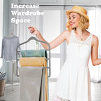 Tinfol Gray Velvet Pants Hangers Space Saving, 4pc Non-Silp Pant Hanger, Jeans Slack Trousers Hangers, Multi Layer Clothes Hanger Closet Organizer Perfect for Pants,Trouser,Jeans - Image 7