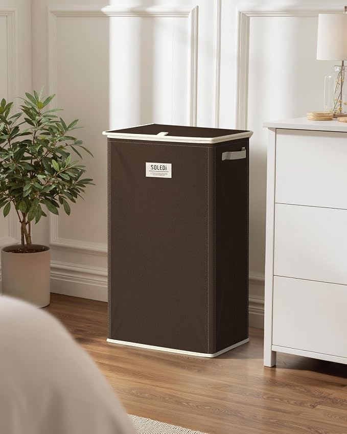 SOLEDI 100L Laundry Hamper with Lid, Large Collapsible Laundry Basket - Image 7