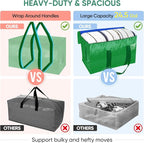 BALEINE 4-Pack Oversized Moving Bags with Reinforced Handles, Heavy-Duty Storage Tote for Clothes, Moving Supplies (Light Green, 4-Pack) - Image 4