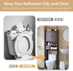 Over the Toilet Storage Cabinet, Tall Slim Bathroom Organizer with Doors, Adjustable Shelves & Built-in Toilet Paper Holder, Space-Saving Above Toilet Cabinet for Small Bathrooms (Espresso) - Image 7