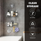 Epicano Shower Caddy Hanging Over Head, Chrome,Stainless Steel - Image 2