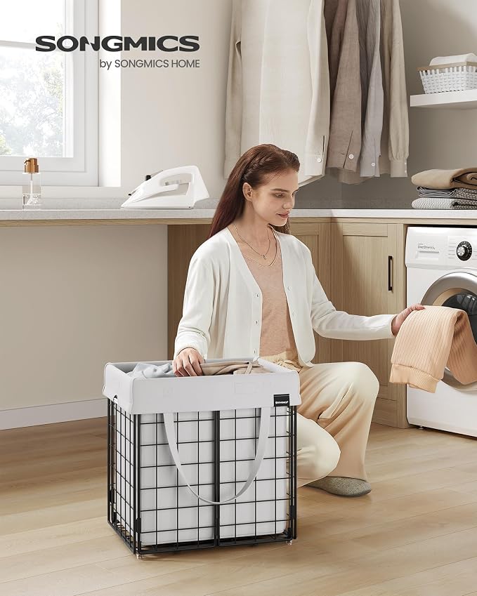 SONGMICS Laundry Hamper, Collapsible, 11 Gal. (50L) - Image 2