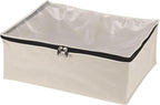 Household Essentials 3364-1 Cotton Canvas Blanket Storage Bags | Natural, Off-White by HouseholdEssentials