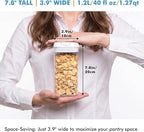 Shazo 6 PC 1.2L Clear Plastic Airtight Pantry Storage Containers with Lids - Image 2