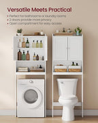 VASAGLE Over the Toilet Storage Cabinet, Doors, Adjustable Shelves, 24.6''W - Image 4
