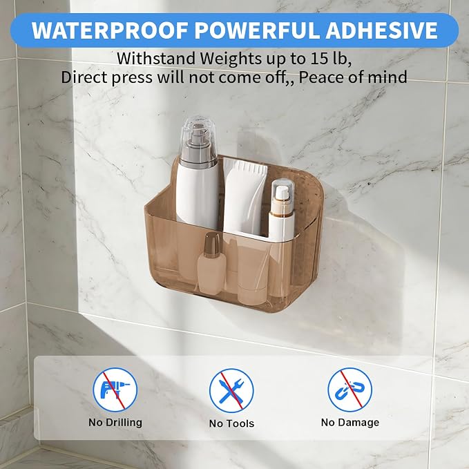 Diesisa Wall Mount Organizer, 2Pc Small Adhesive Cabinet Door Organizer - Image 3