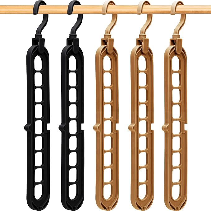 Closet Organizers and Storage,College Dorm Room Essentials, Multifunctional Organizer Magic Space Saving Hangers with 9 Holes Storage Organization for Wardrobe - Image 7