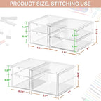 caktraie Acrylic 2-Pack 7-Drawer Makeup & Storage Organizer for Bath,Desk - Image 3