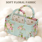 Fabric Storage Basket 2 Pack,Large and Mini Boho Laundry Nursery Hamper Portable Folding Organizer for Car Bedroom - Image 4