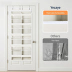 Yecaye Over The Door Organizer, 5 Tier Extra Large Behind Door Storage of 10 Compartments, 80lbs Heavy Duty Door Organizer Hanging with Clear Window for Closet Bedroom Pantry Bathroom, Beige - Image 7
