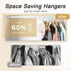 HOUSE DAY Space Saving Hangers 100 Pack, Clothes Hanger Connector Hooks, Heavy Duty Closet Space Saver, Small Space Solutions, Cascading Dorm Room Closet Organizer and Storage - White - Image 2