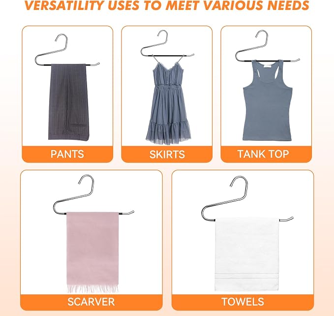 18 Pack Pants Hangers Space Saving,Open Ended Metal Pant Hangers - Image 7