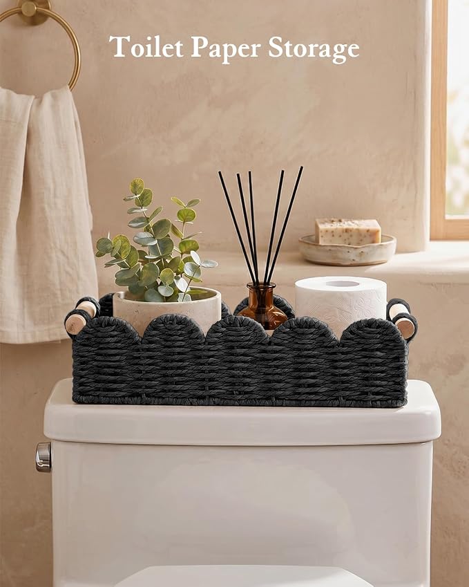 Toilet Paper Storage Basket for Toilet Tank, Bathroom Organizer - Image 2