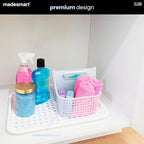 madesmart Shower Tote with Soft Grip Handle, Blue - Image 3