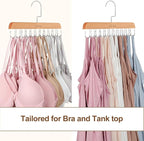 TOPIA HANGER Bra Hanger for Closet, Tank Top Hangers Space Saving Natural - Image 4
