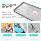 SIKADEER Waterproof Under Sink Mat Silicone 28"x19", Kitchen Cabinet Liner - Image 5