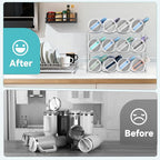 Stackable Water Bottle Organizer Large Compartment Water Bottle Holder - Image 3