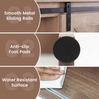 GIANTEX Over The Toilet Storage Cabinet - Freestanding Bathroom Organizer with Sliding Barn Door & Storage Shelves, Multifunctional Bathroom Toilet Rack for Bathroom, Restroom, Laundry (Rustic Brown) - Image 6