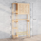 Bamboo Over-the-Toilet Storage Cabinet with Shelves for Small Bathrooms - Image 2