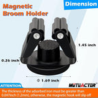 MUTUACTOR Magnetic Broom Holder,4PCS Anti-Slip Magnetic Mount Storage Broom Holders with Rubber Grippers,12lbs Heavy Duty Magnetic Tool Holder for Work Garage Laundry Kitchen RV Van Accessories - Image 5