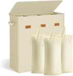 SONGMICS 160L Laundry Hamper, 4-Compartment Laundry Sorter with Lid by Unknown