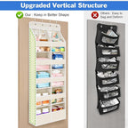 Univivi Upgraded Over the Door Organizer for Baby Nursery, Beige, 6-Shelf - Image 7