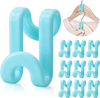 Mlici 60 Pack Space Saving Hanger Connector Hooks for Closet, Sky Blue by Mlici