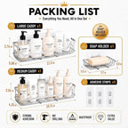 OMAIRA 3-Pack Shower Caddy with Soap Holder, Adhesive Rustproof No-drill Strudy Loading Inside Shower Organizer Shelves Rack Storage Bathroom Organization for Smooth Wall Glass Tile, Black (XX-Large) - Image 3