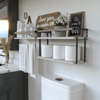 RICHER HOUSE Floating Shelves Bathroom, Wall Mounted Shelf Over Toilet - Image 5