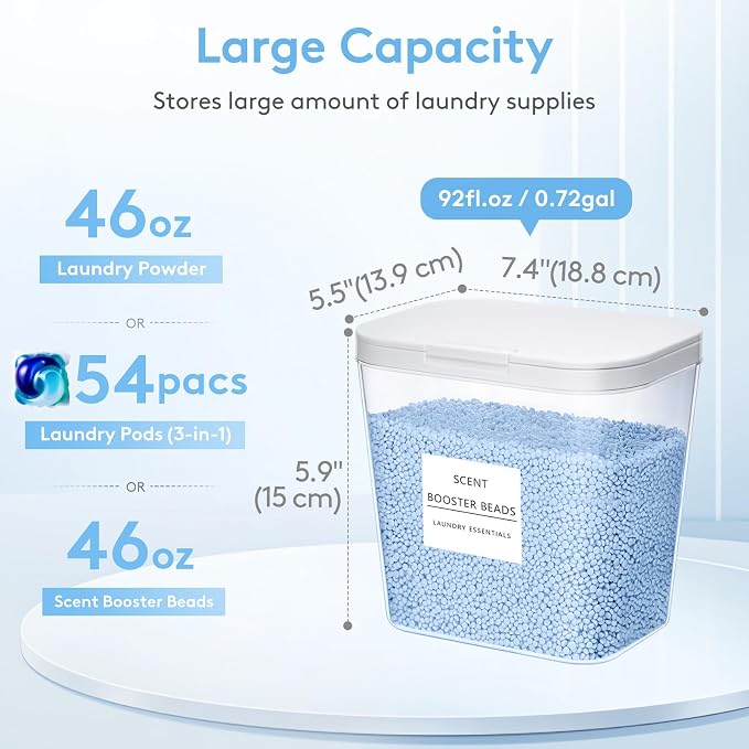 Lifewit Laundry Pods Container with Pop-up Lid, 0.72gal, 3 Pcs - Image 4