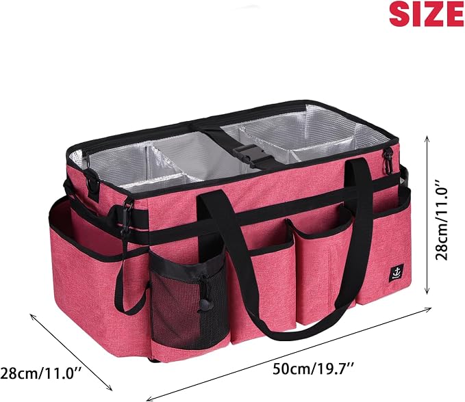 Extra large Cleaning Caddy Bag Built-in hard plastic Aluminum foil lining - Image 2