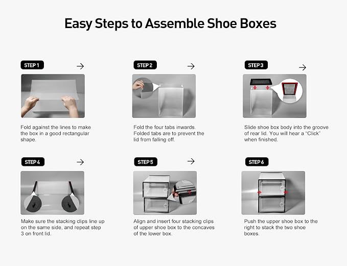 Kuject X-Large Shoe Storage Boxes 12 Pack, Clear Stackable Shoe Organizer | Shoe Case for Closet, Entryway & Under-Bed Storage, Drop-Front Design, Space-Saving Solution for Family Organization,Blue - Image 7