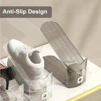 CiBiZi Shoe Slots Organizers Clear Adjustable Space Saver Shoe Stacker Shoe Rack Holder Oraganizers for Closet Cabinet Storage Grey 10Pack - Image 4