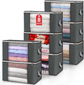 90L Large Storage Bags, 8 Pack Clothes Storage Bins Closet Organizers | Foldable Storage Containers, with Reinforced Handle, for Clothing, Blanket, Comforters, Bed Sheets, Pillows and Toys by BuddingJoy-BuildaJoyfulLifeforYou