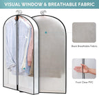 50" Clear Garment Bags for Hanging Clothes W/ 4" Gussetes, 4 Packs Suit Bags for Closet Storage, Plastic Waterproof Suit Cover Bags with Zipper for Coats, Jackets, Dresses - Image 3