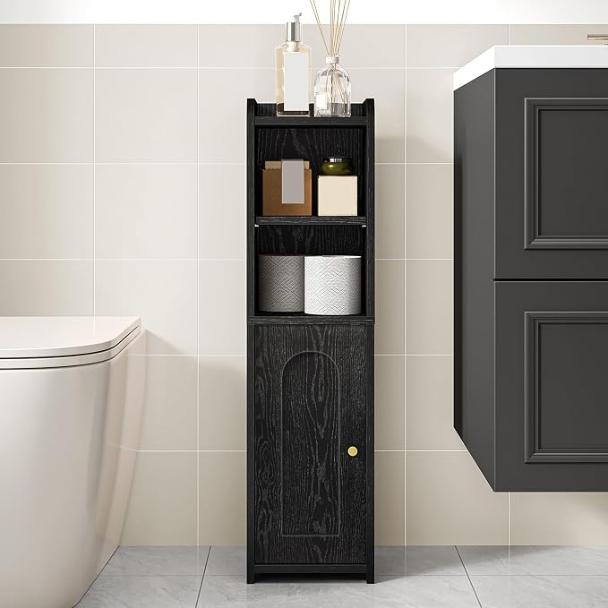 Hzuaneri Bathroom Storage Cabinet, Narrow Toilet Paper Cabinets with Doors by Hzuaneri