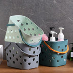 Portable Shower Caddy with Handle Plastic Shower Basket Organizer, Blue - Image 3