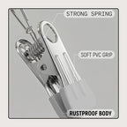 Pants Hangers with 20 Clips, Space Saving Hanging Closet Organizer (Grey) - Image 8