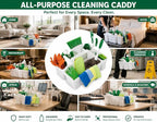 Tribello Libman Maid Caddy Cleaning Organizer, Heavy-Duty Janitorial Carry Caddy with Bottle Holders, Toilet Brush Holder & Tool Compartments, Commercial Cleaning Supply Tote (White) - Image 4